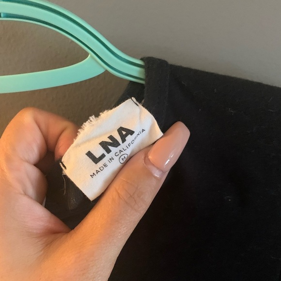 Lna Long Sleeve Jumpsuit black backless - Picture 3 of 4